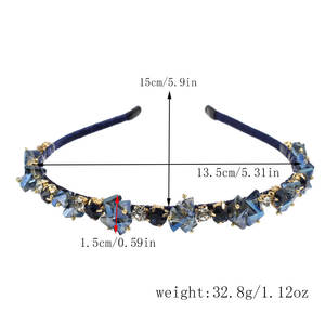 Diadema Elegante Francesa con Cristales de Imitación, Accesorios Brillantes para el Cabello para Bodas y Fiestas para Mujeres - Product Image 4