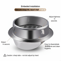 Capuchon d'aération en acier inoxydable SS304 de 4 pouces, étanche et coupe-vent, pour hotte de cuisine, système de ventilation mural extérieur et CVC
