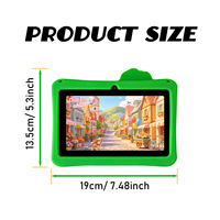 Tablet Anak Dinosaur 7-Inci Kapasitif MTK Quad Core 3GB RAM 32GB Penyimpanan Aplikasi Edukasi Terpasang Android 10 Tablet WiFi