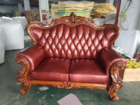 Ensemble de canapés en cuir 1+2+3 pour salon, fabrication Foshan 2023