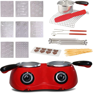 Fondeuse à chocolat <span class=keywords><strong>électrique</strong></span> professionnelle à double pot, chauffe-cire <span class=keywords><strong>électrique</strong></span> pour la maison et la cuisine, pour fromage et beurre - Product Image 6