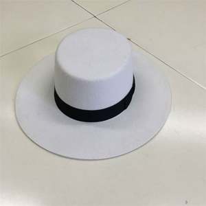 Chapeau haut de forme unisexe en laine australienne ND119 pour adulte, avec large bande, fleur et nœud en laine, toutes saisons - Product Image 5