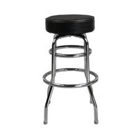 Tabouret de bar pivotant moderne en métal chromé de haute qualité, rotation à 360 degrés, usage commercial pour hôtel et restaurant