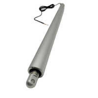 IP65 12V aktuator linier Tubular listrik 16 inci Stroke 22 Lbs Force penggunaan pertanian luar ruangan Motor DC permanen 16 inci