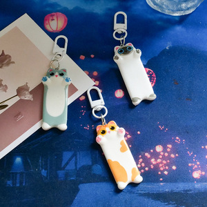 Llavero de Gato Largo y Adorable, Material de Resina Plástica, Impresión Digital, <span class=keywords><strong>Kawaii</strong></span>, Dibujos Animados, Animal, Colgante para Bolso, Regalo para Mujeres y Parejas - Product Image 4