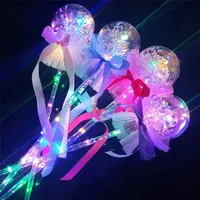 Iluminación LED magia palos varita mágica de bobo los globos con un blingbling bola princesa mágica palo