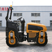 Compacteur routier vibrant diesel OEM de 1,5 tonne à double tambour pour la construction de chaussées en asphalte