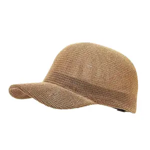 New Arrivals Handmade mens Women's Straw Beach Hat Simple Basic cap boho Beach baseball cap Made of Paper new design