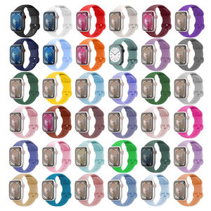 Bracelet de luxe en silicone souple à boucle <span class=keywords><strong>papillon</strong></span> pour bracelet de montre Apple Bracelet de sport en caoutchouc pour IWatch S10 9 8 7 SE Ultra - Product Image 1