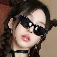 Lunettes de soleil personnalisées tendance 2024, lunettes de soleil UV400 pour hommes et femmes, lunettes de soleil rétro personnalisées Y2K, lunettes de soleil œil de chat Y2K