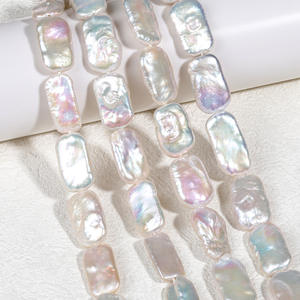 Perlas de Agua Dulce Rosadas con Forma Barroca, Rectangulares, para Fabricación de Joyería, Collares y Aretes, Accesorios, Venta al Por Mayor - Product Image 1