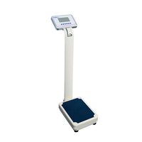 Báscula Ultrasónica de Altura, Peso e IMC, Pantalla LCD de 5 Pulgadas, Diseño Plegable, para Exámenes de Salud