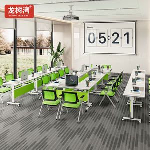 โต๊ะฝึกอบรมสำนักงานแบบพับได้สมัยใหม่ และ โต๊ะประชุมแบบเคลื่อนย้ายได้ โต๊ะพับได้ขนาดใหญ่และขนาดเล็กแบบพลิกเปิดได้ - Product Image 4