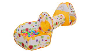 Tienda de juegos Pop-Up para <span class=keywords><strong>niños</strong></span> y niñas, 1 Túnel de gateo, 1 tienda de pelotas para interior y exterior, 3 piezas - Product Image 2