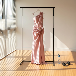 Robe de soirée asymétrique de luxe pour femme élégante, cintrée à la taille, amincissante, pour banquet formel - Product Image 5