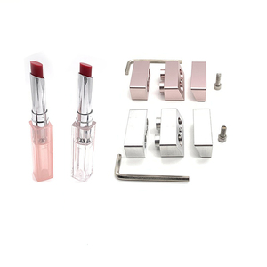 Prix usine petit 3D 2 cavités bricolage rouge à lèvres moule 11.1mm or Rose alliage d'aluminium lèvre Rouge baume à lèvres outil de maquillage emballé dans un sac - Product Image 2