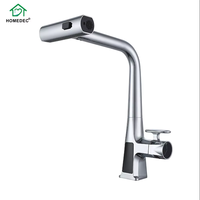 Robinet de cuisine moderne en alliage de zinc de bonne qualité, monocommande extractible, à poser sur comptoir, gris anthracite, eau chaude/froide, cartouche céramique, garantie 5 ans