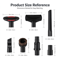 Kit d'accessoires universels pour aspirateur, 12 pièces, accessoires pour aspirateur de 32mm, brosses, adaptateur de buse pour Shark Miele Eureka Shop Vac