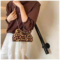 Sac à main rétro à fermoir à pression, imprimé léopard, élégant, imprimé animal, sac à bandoulière, fêtes, mariages, rendez-vous galants, usage quotidien, sac à main tendance