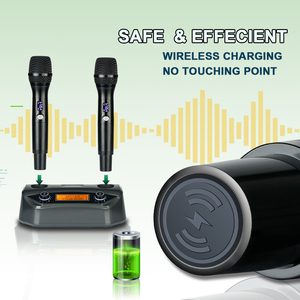 Không có cảm ứng sạc Chuyên nghiệp UHF <span class=keywords><strong>Microphone</strong></span> hệ thống âm nhạc không dây sạc <span class=keywords><strong>Microphone</strong></span> - Product Image 2