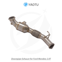 Downpipe Baja Tahan Karat YT dengan Katalis Tiga Arah Cocok untuk Ford Mondeo 2.0T