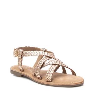 Sandalias Planas para Mujer Carmela, Doradas 161648, con Correa Tejida, Estilo Veraniego - Product Image 2