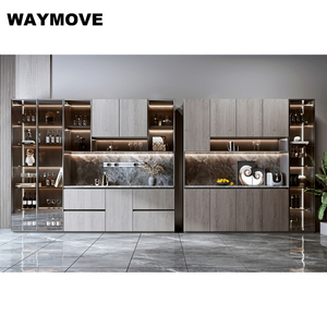 Sang Trọng Truyền Thống Sồi Bằng Gỗ Đồ Nội Thất Phòng Khách Rượu Vang Tủ Thanh Với Cửa Kính Thanh Lịch Rượu Vang Kệ - Product Image 5