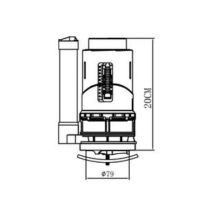 Válvula de descarga de inodoro de alta calidad, ecológica, de plástico, con ahorro de agua, presurizada, con botón de descarga simple para tanque de inodoro, dispositivo de descarga para baño - Product Image 2