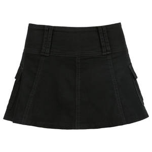 2025 Western Street Work Style <span class=keywords><strong>Hot</strong></span> Girl Fried Street <span class=keywords><strong>Minifalda</strong></span> Color sólido Bolsillo lateral Faldas que combinan con todo para <span class=keywords><strong>mujeres</strong></span> - Product Image 6