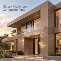 Panneau composite en aluminium brillant 4 mm 4x8 pieds, couleur argent métallisé, panneau ACM pour comptoir d'exposition et revêtement