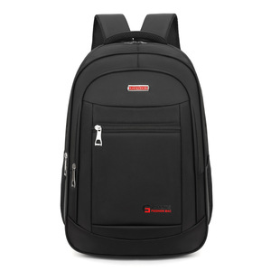 Laptop <b>Backpack</b> <b>Large</b> Capacity Black Shoulder Straps For Boys College Student Travel Business Use Solid Color QY-2991 - Product Image 5
