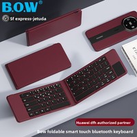 BOW HB168 Double Pliant RGB Mini Clavier Intelligent Sans Fil USB BT Compatible avec pour Huawei Mate X/T Master/mate70/X6 Nouvel Ordinateur Portable