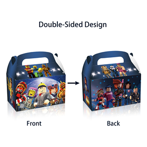 Huancai 12 pièces dessin animé fête faveurs bonbons traiter boîtes <span class=keywords><strong>Robot</strong></span> blocs papier cadeau gâteau Goodies boîte pour enfants fête d'<span class=keywords><strong>anniversaire</strong></span> fournitures - Product Image 3