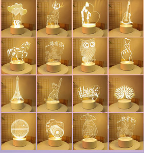 Nuova <span class=keywords><strong>Luce</strong></span> Notturna 3D Luminosa Popolare negli Stati Uniti e nell'UE, Personalizzabile con Logo in Acrilico, LED 3D - Product Image 6