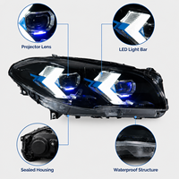 Feux avant à LED pour BMW Série 5 F10 2011-2017, style flèche, avec feux de jour et clignotants intégrés, amélioration des phares