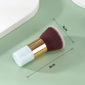 Grand <span class=keywords><strong>pinceau</strong></span> à poudre <span class=keywords><strong>Kabuki</strong></span>, moelleux et dense, en fibres synthétiques PBT, végétalien et sans cruauté, avec manche carré, personnalisable OEM - Product Image 6