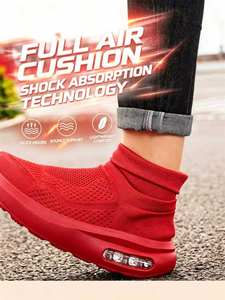 Sneakers a Calzino Integrate in Maglia, Modello Slip-On, Leggere e Traspiranti per l'Estate, con Ammortizzazione e Suola Rialzata, Scarpe Casual da Passeggio - Product Image 5