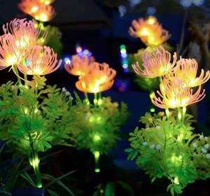 Nouvelle Décoration Extérieure Florale Artificielle en Forme <span class=keywords><strong>de</strong></span> Fleur d'Araignée Solaire pour Jardin, Noël, Fêtes, Pelouse, avec Piquet Lumineux en Fil <span class=keywords><strong>de</strong></span> Cuivre - Product Image 2