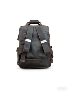 Nouveau sac à dos en cuir Crazy Horse de <span class=keywords><strong>style</strong></span> britannique pour hommes, grande capacité, rétro, voyage en plein air, sac à dos en cuir de vachette personnalisé - Product Image 2