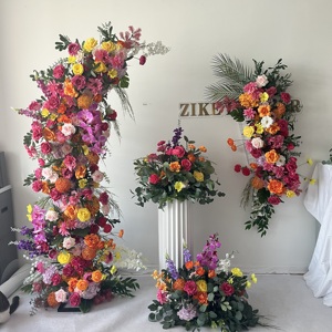 Nouvelle Arrivée Vente Chaude Traditionnelle Moderne Arche De Mariage Arrangement Floral Artificiel Toile De Fond avec Faux Roses Roses - Product Image 5