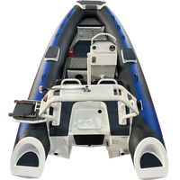 Bateau gonflable à coque en aluminium pour 12 places Bateau pneumatique semi-rigide à coque en aluminium avec moteur à vendre de weihai