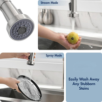 Robinet de cuisine moderne de luxe en acier inoxydable avec douchette extractible 360° °   Rotation