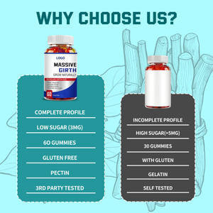 OEM ODM Gommose di Ashwagandha per Aumento Naturale della Circonferenza Maschile Integratore Naturale per Uomini Miglioramento dell'Umore ed Energia 60 Pezzi - Product Image 6