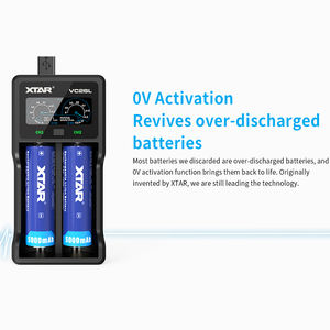 XTAR - Probador de Capacidad de Batería VC2SL con Logotipo Personalizado y Cargador para Baterías Recargables de Iones de Litio de 1.5V y Ni-MH de 1.2V - Product Image 2