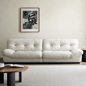 Cloud <strong>Sofa</strong> Living Room <strong>Small</strong> Apartment Straight Three-Seater Modern Simple New Cream Style Cat-Resistant <strong>Sofa</strong> - Product Image 1