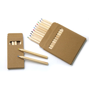 6&12 Colors Mini Colored Pencil Set with Paper Case UV Printing for Gifts for <b>Drawing</b>/Doodling - Product Image 1