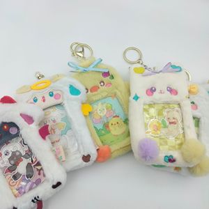Stile coreano giapponese in stile simpatico animale Campus carta pasto idolo portatile ciondolo foto coppia peluche porta carta d'identità - Product Image 4