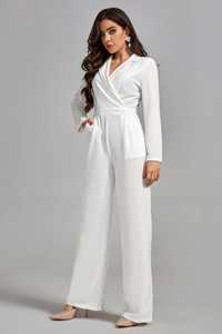 Mujer <span class=keywords><strong>blanco</strong></span> manga larga Oficina señoras <span class=keywords><strong>blazer</strong></span> casual <span class=keywords><strong>mono</strong></span> - Product Image 3