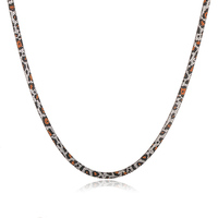 Ensemble de bijoux personnalisé plaqué or en acier inoxydable collier imprimé léopard serpent os chaîne bracelet collier