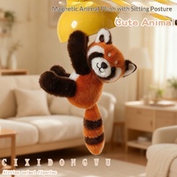 Peluche Chien Série Mignonne Hug, Petit Raton Laveur, Lion, Panda Magnétique, Renard en Polyester et Coton PP, Unisexe, 31-50cm, 14+ Ans